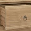 vidaXL Chest Of Drawers Natural Teak Solid Teak Wood, Brass Medium