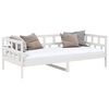 vidaXL Day Bed White Solid Pine Wood Twin