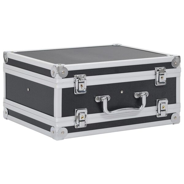 vidaXL Gun Case Aluminum ABS Black