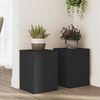 vidaXL Plant Stand Set of 2 Black Engineered wood Medium