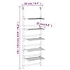 vidaXL 5-Tier Hanging Laundry Drying Rack Aluminum