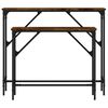 vidaXL Console Table Set of 2 Smoked oak, metal Engineered wood, metal