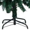vidaXL Christmas Tree Green and White PVC and Steel Medium