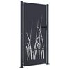 vidaXL Garden Gate Anthracite 39.4x68.9" Steel Grass Design