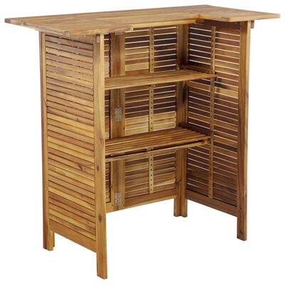 vidaXL Bar Table 43.3"x19.7"x41.3" Solid Acacia Wood
