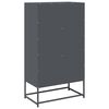 vidaXL Highboard Anthracite Cold-rolled steel 26.8x15.4x48.4 in