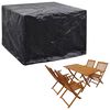 vidaXL Garden Furniture Cover Set of 2 Black Polyethylene