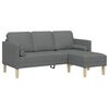 vidaXL Sofa Set 2 pcs Dark gray 173 x 131 x 67 cm fabric