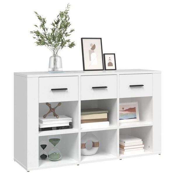 vidaXL Sideboard White Engineered wood Medium Sideboard Rectangular