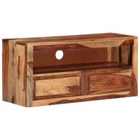 vidaXL TV Stand 34.6"x11.8"x15.7" Solid Wood Sheesham