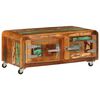 vidaXL Coffee Table Multicolored Solid Reclaimed Wood Medium