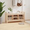 vidaXL Hall Bench Natural Pine Solid Pine Wood Medium Entryway Bench