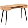vidaXL Writing Table Natural wood with black legs Solid acacia wood Medium