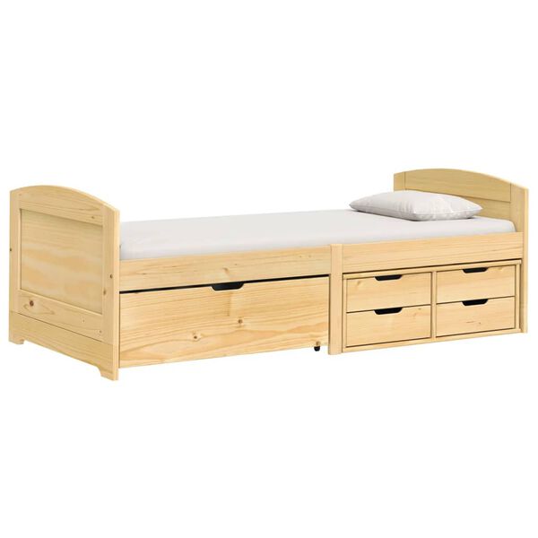 vidaXL Day Bed Natural Pine Solid pine wood and plywood Twin Day Bed