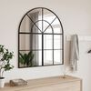 vidaXL Wall Mirror Black Glass 31.5 x 15.7 in Minimalistic Wall Mirror