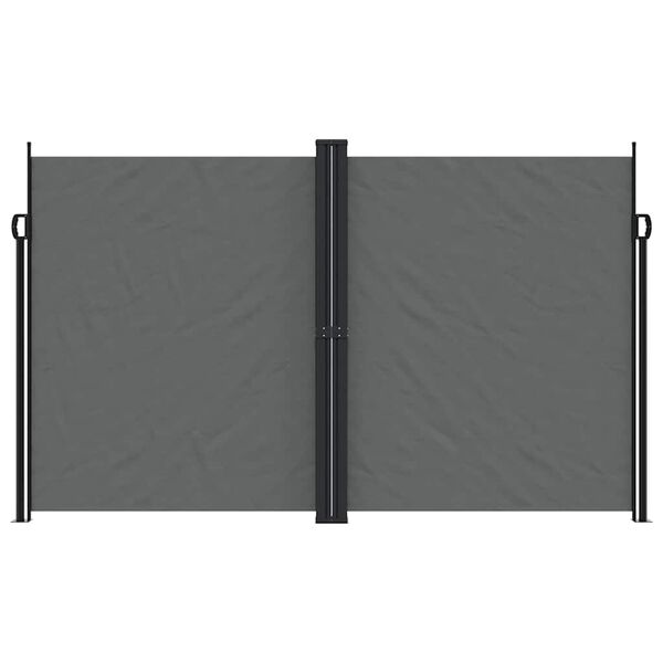 vidaXL Retractable Side Awning Anthracite Polyester with PU coating