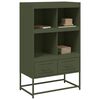 vidaXL Highboard Olive Green Cold-rolled steel Tall Highboard