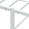 vidaXL Bed Frame White Powder-coated metal Super King Bed Frame