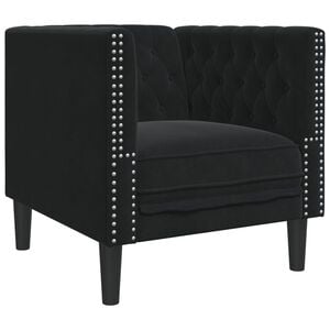 vidaXL Chesterfield Sofa Chair Black