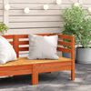 vidaXL Garden Sofa Wax Brown Solid pine wood Medium Modular