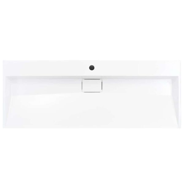 vidaXL Wash Basin 47.2"x18.1"x4.3" Mineral Cast/Marble Cast White
