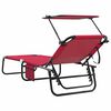 vidaXL Folding Sun Lounger Folding Red 190 x 57 x 81 cm Oxford