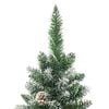 vidaXL Christmas Tree Green and white PVC Slim Decorative Inlays