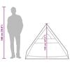 vidaXL Camping Tent A-Frame 2-Person Gray Waterproof