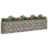 vidaXL Gabion Raised Bed Silver Galvanized Iron Large Durable