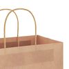 vidaXL Paper Bags 250 pcs with Handles Brown 12.6x6.7x17.3"