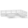 vidaXL Garden Lounge Set White Solid pinewood Medium Modular