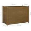 vidaXL Garden Planter Honey brown Solid pinewood Large Tough