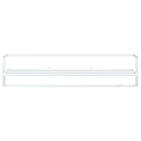 vidaXL Towel Rack White Iron 37.4 x 9.8 x 8.7 in Wall Mounting
