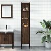 vidaXL Bathroom Cabinet Brown Oak Engineered wood Tall and Slim