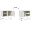 vidaXL TV Cabinet White Steel TV Cabinet Rectangular Industrial
