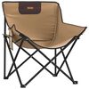 vidaXL Camping Chairs with Pocket Foldable 2 pcs Brown