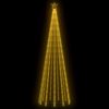 vidaXL Christmas Cone Tree Warm white Powder-coated steel, copper, PVC