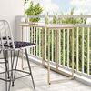 vidaXL Garden Table Beige PE Rattan Compact Foldable
