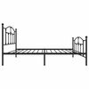vidaXL Bed Frame Black Powder-coated steel Twin Bed Frame Rectangular