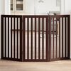 vidaXL Dog Gate Set of 3 Brown Poplar wood with water-based paint