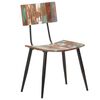 vidaXL Dining Chair Set of 6 Multicolors Solid reclaimed wood, iron
