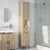 vidaXL Bathroom Cabinet with Door Sonoma Oak 12.40 x 12.99 x 74.80 in