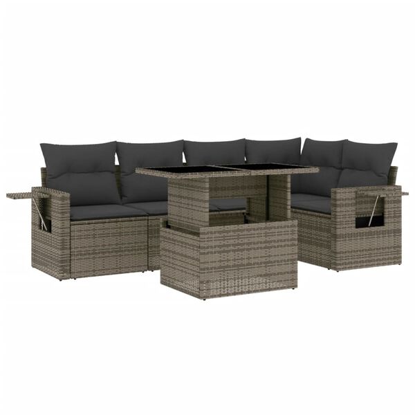 vidaXL Garden Sofa Set Grey