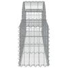 vidaXL Gabion Basket Set of 13 Silver Galvanized Iron Large Durable