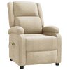 vidaXL Massage Recliner Cream Fabric