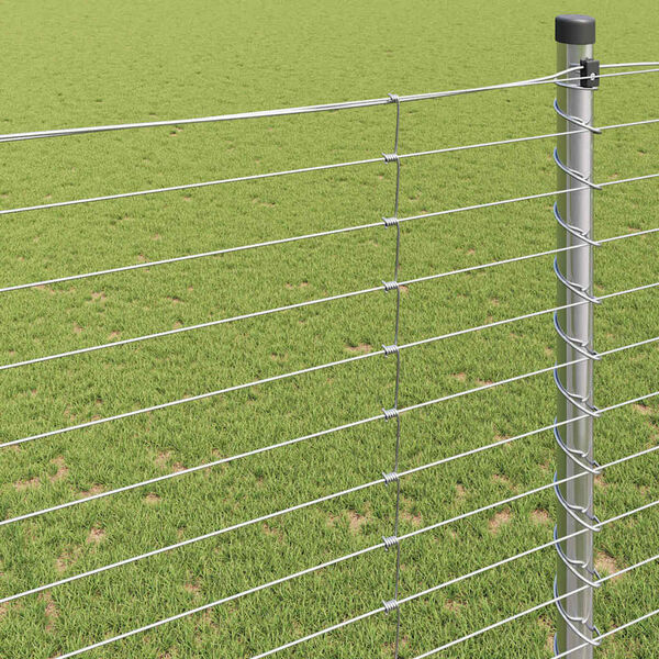 vidaXL Field Fence Gray 5.2'x 32.8'Steel