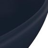 vidaXL Luxury Basin Oval-shaped Matt Dark Blue 15.7x13.0" Ceramic