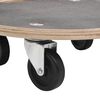 vidaXL Transport Trolleys 2 pcs Round Ø15"x4.5" 551.2 lb