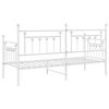 vidaXL Daybed Frame with Headboard White 31.5" x 78.7" Steel