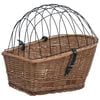 vidaXL Bike Rear Basket with Cover 21.7"x12.2"x14.2" Natural Willow